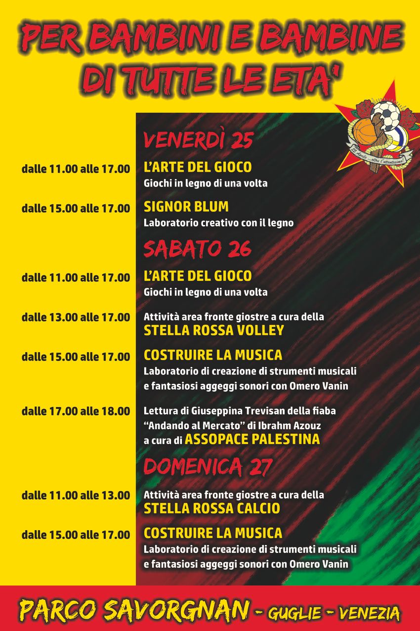Stella Rossa Venezia Festa Piccoli Aprile