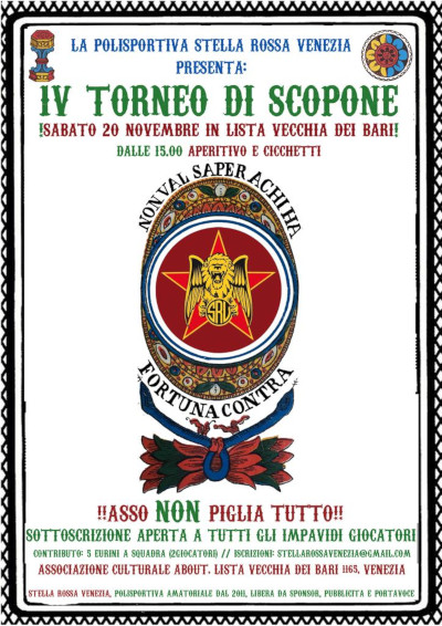 Stella Rossa Venezia Torneo Scopone