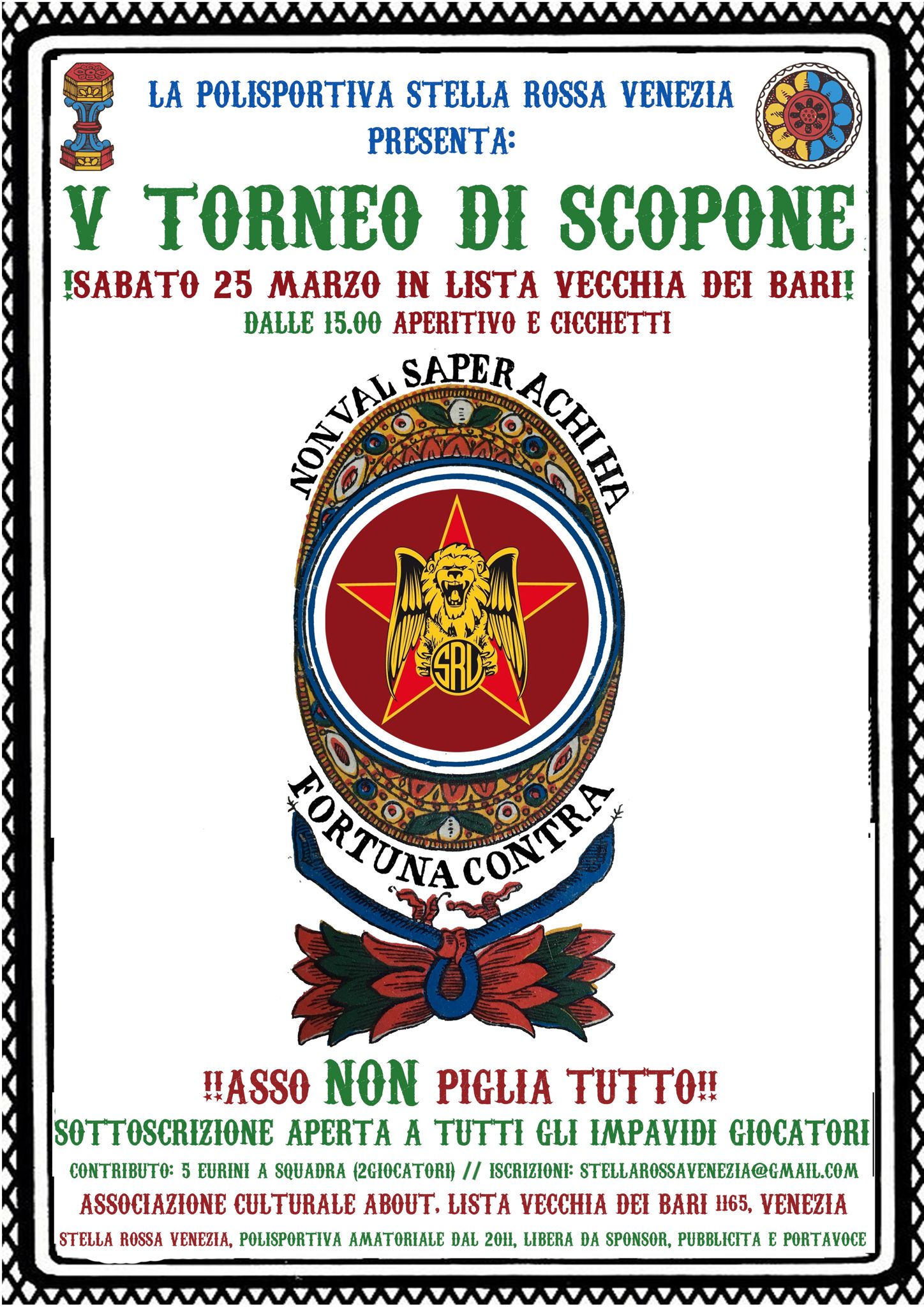 Stella Rossa Venezia Torneo Scopone